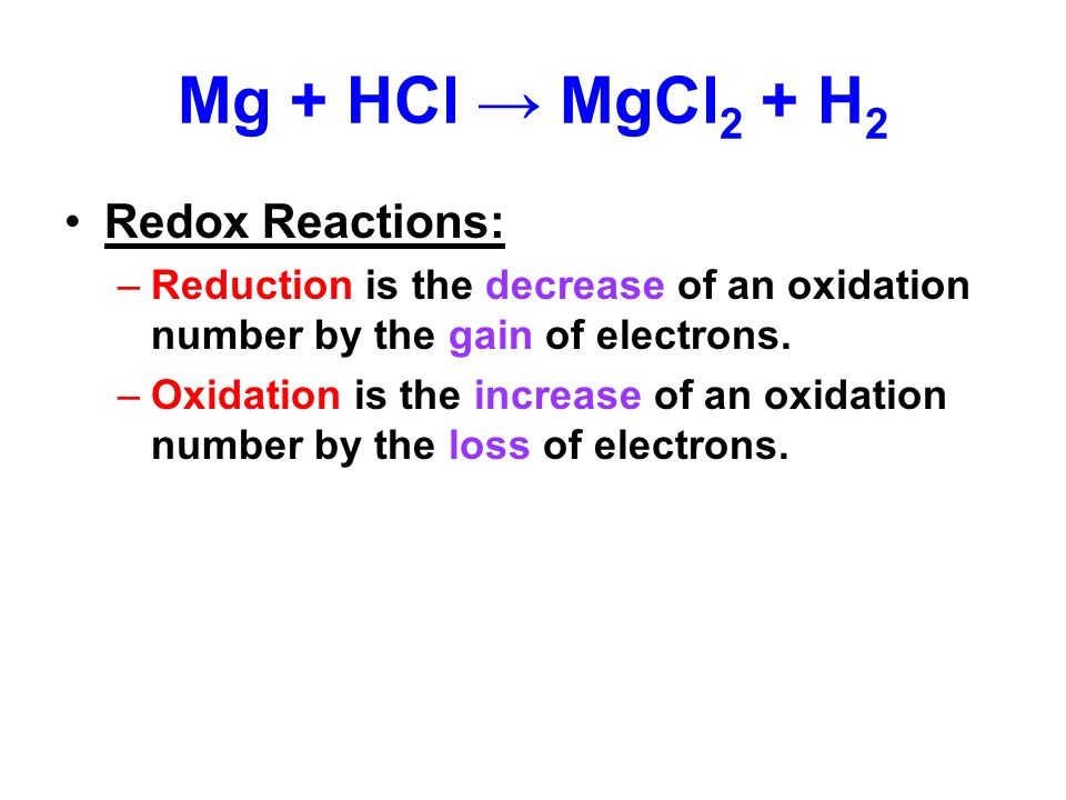 Phản ứng oxi hóa khử giữa Mg, HCl, MgCl2 và H2 Tổng quan và ứng dụng